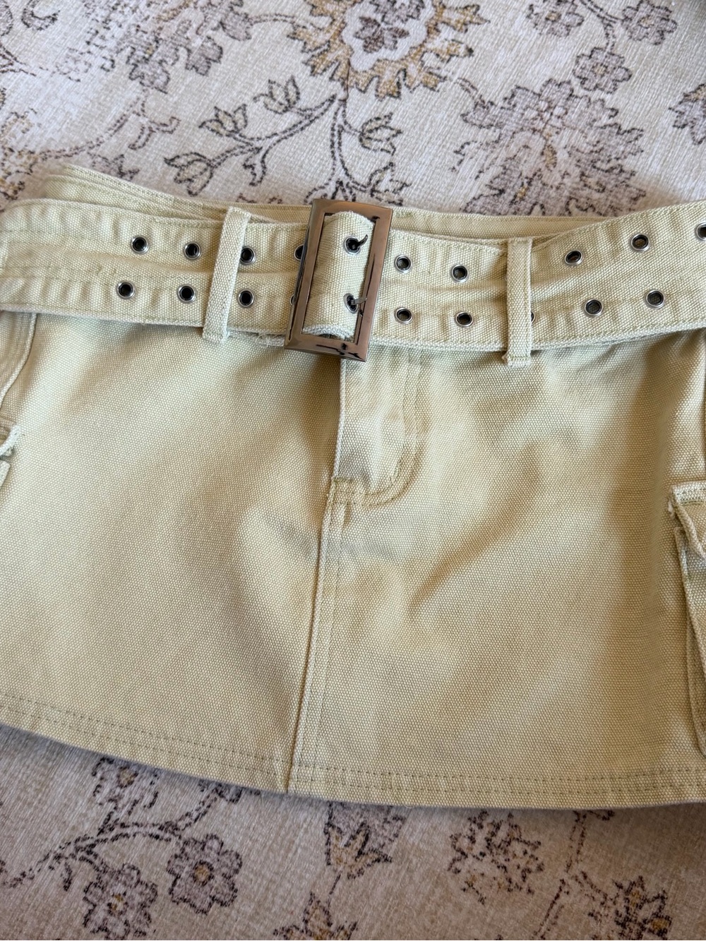 Princess Polly Tan Mini Skirt with Grommet Belt